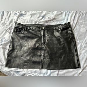 Patent Leather Mini Skirt